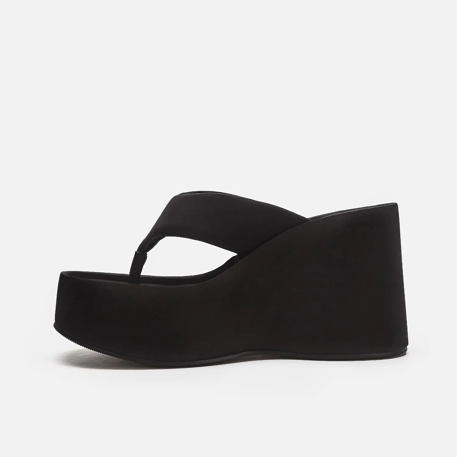 Women's Lace-Up Platform Wedge Flip Flops Summer Round Peep Toe Slip-on Platform Heel Flip Flop Sandals Casual Beach Vacation Sandals