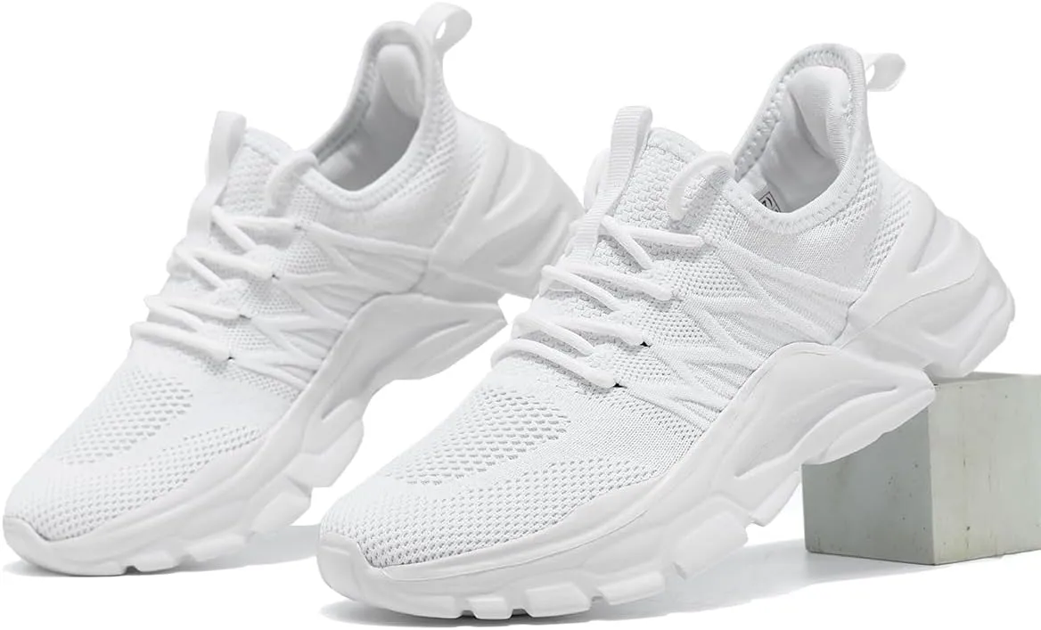 Womens Ladies Walking Tennis Shoes Slip on Lightweight Casual Running Sneakers Soft Sole Comfortable Trainers