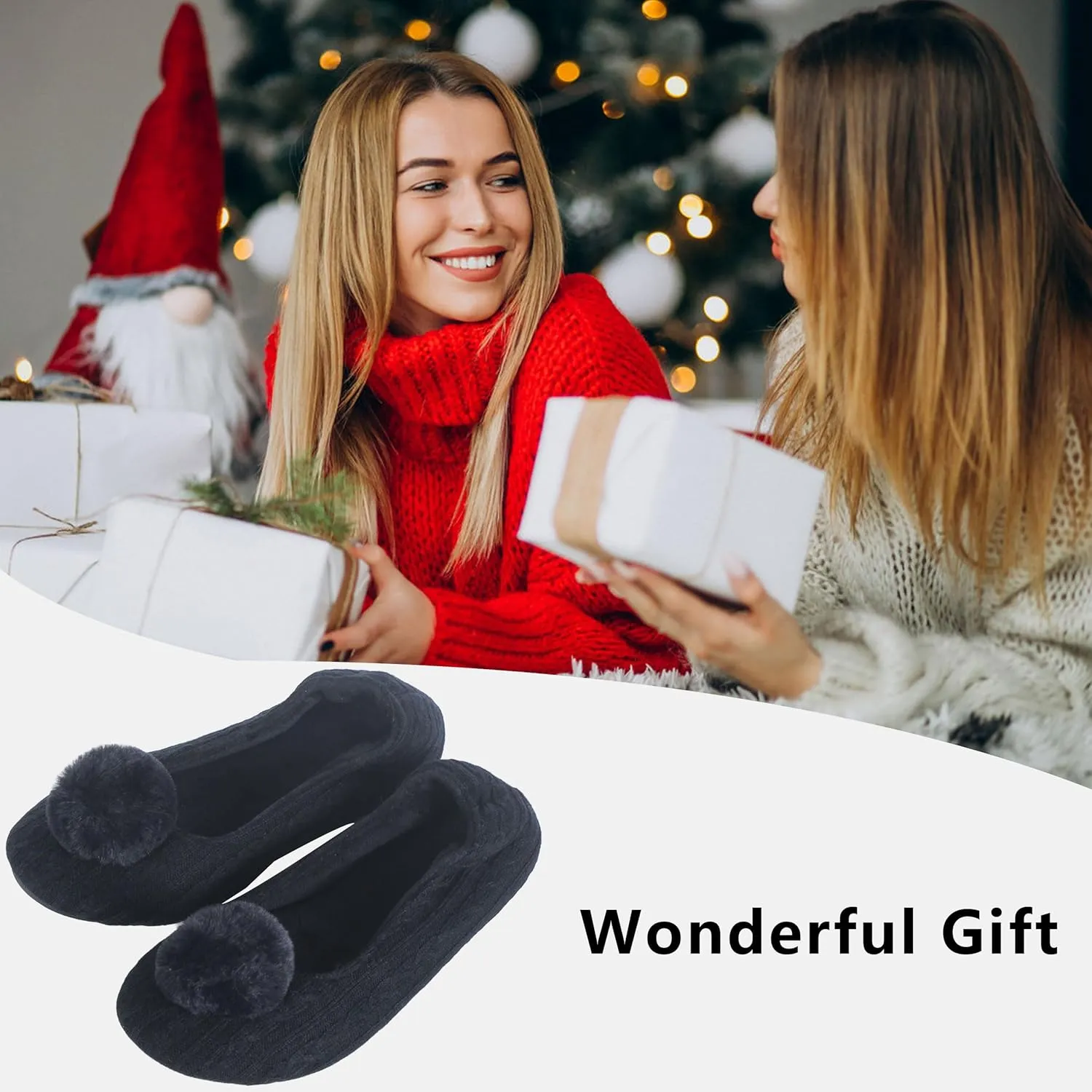 Women's Lightweight Ballet Flats with Moisture-Wicking Polyester Lining and Non-Slip Suede Sole for Indoor Dancing Comfort