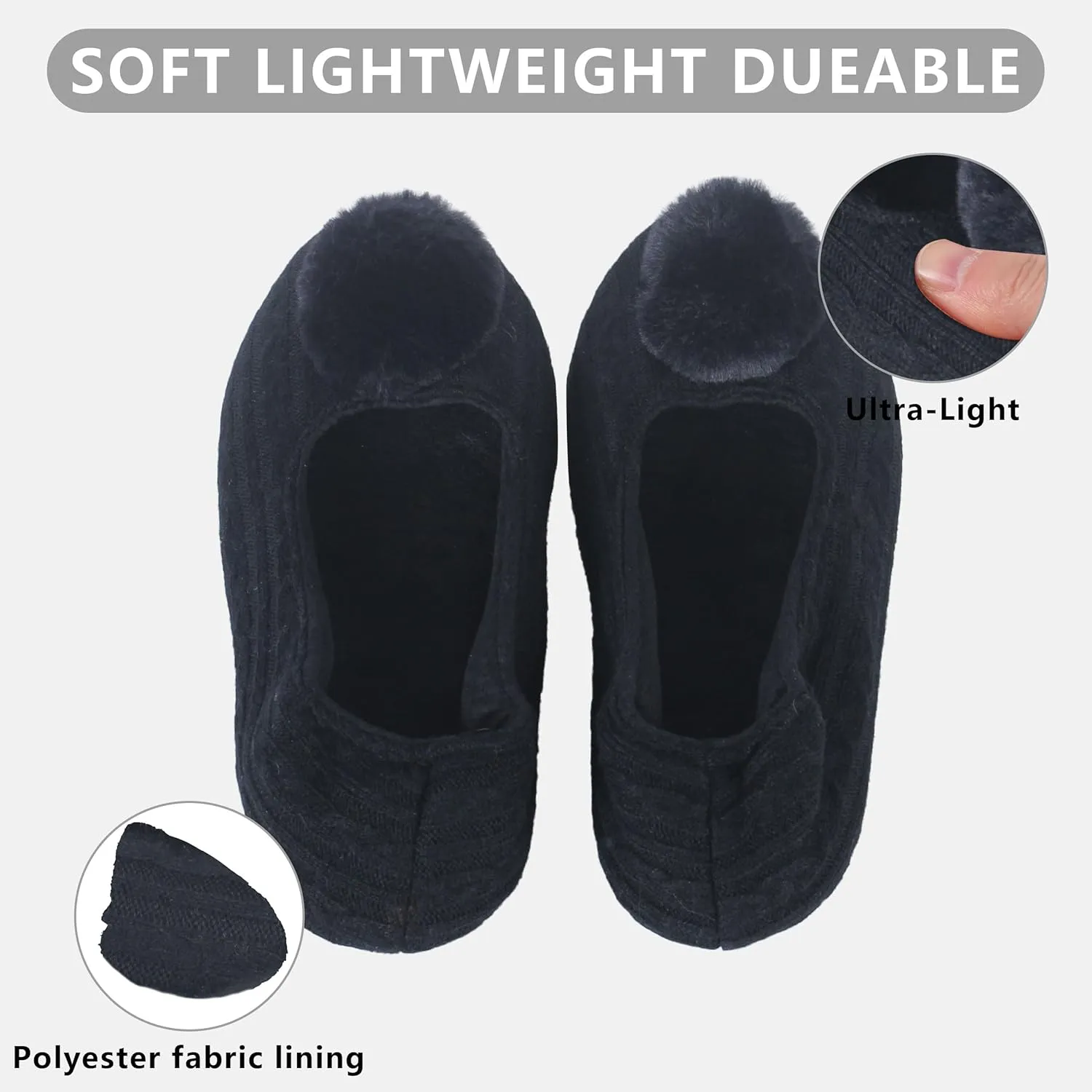 Women's Lightweight Ballet Flats with Moisture-Wicking Polyester Lining and Non-Slip Suede Sole for Indoor Dancing Comfort