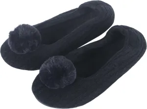 Women's Lightweight Ballet Flats with Moisture-Wicking Polyester Lining and Non-Slip Suede Sole for Indoor Dancing Comfort