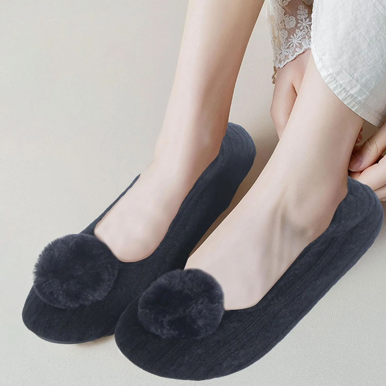 Women's Lightweight Ballet Flats with Moisture-Wicking Polyester Lining and Non-Slip Suede Sole for Indoor Dancing Comfort