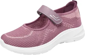 Women’s Lightweight Walking Shoes Mesh Breathable Slip On Mary Jane Sneaker Casual Soft Casual Toddler Shoes Girls
