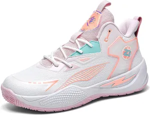 Women's Men's High-Top Basketball Shoes Breathable Anti-Slip and Wear-Resistant Soles Running Shoes Graffiti Design Fashionable Sports Shoes