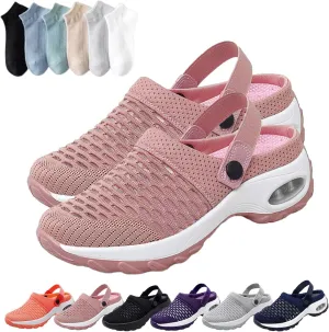 Women's Orthopedic Clogs with Air Cushion Support Mesh Shoes Slip-On Slippers for Women