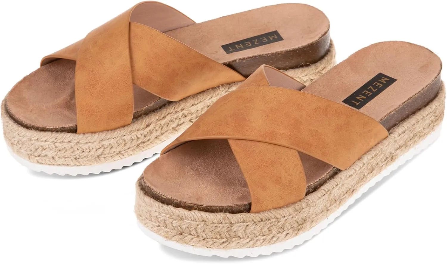 Women'S Platform Sandals Slides Espadrilles Sandals Flatform Slippers Casual Platform Slides for Women Footbed Open Toe Wedges Sandals