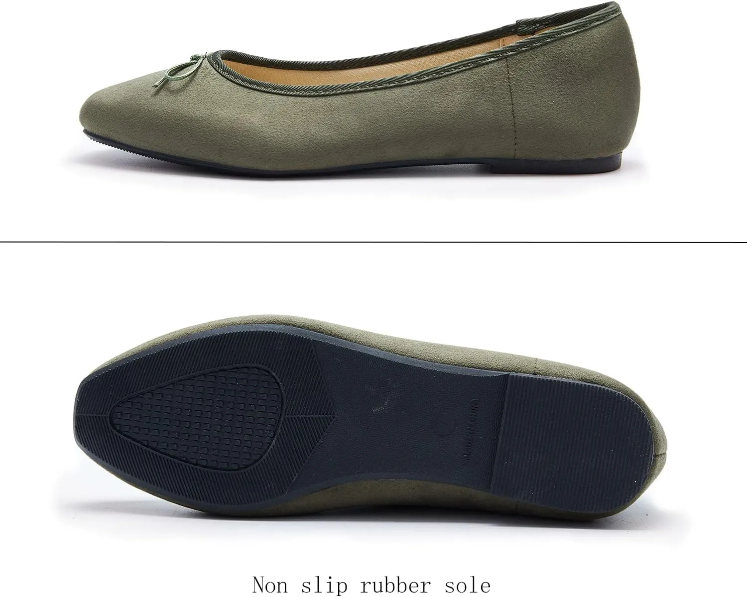 Women's Round Toe Ballet Flats Comfortable Bow Dressy Flats Shoes for Women