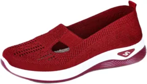 Womens Sandals, Womens Shoes, Women's Comfortable Breathable Slip-On Knitted Sneakers