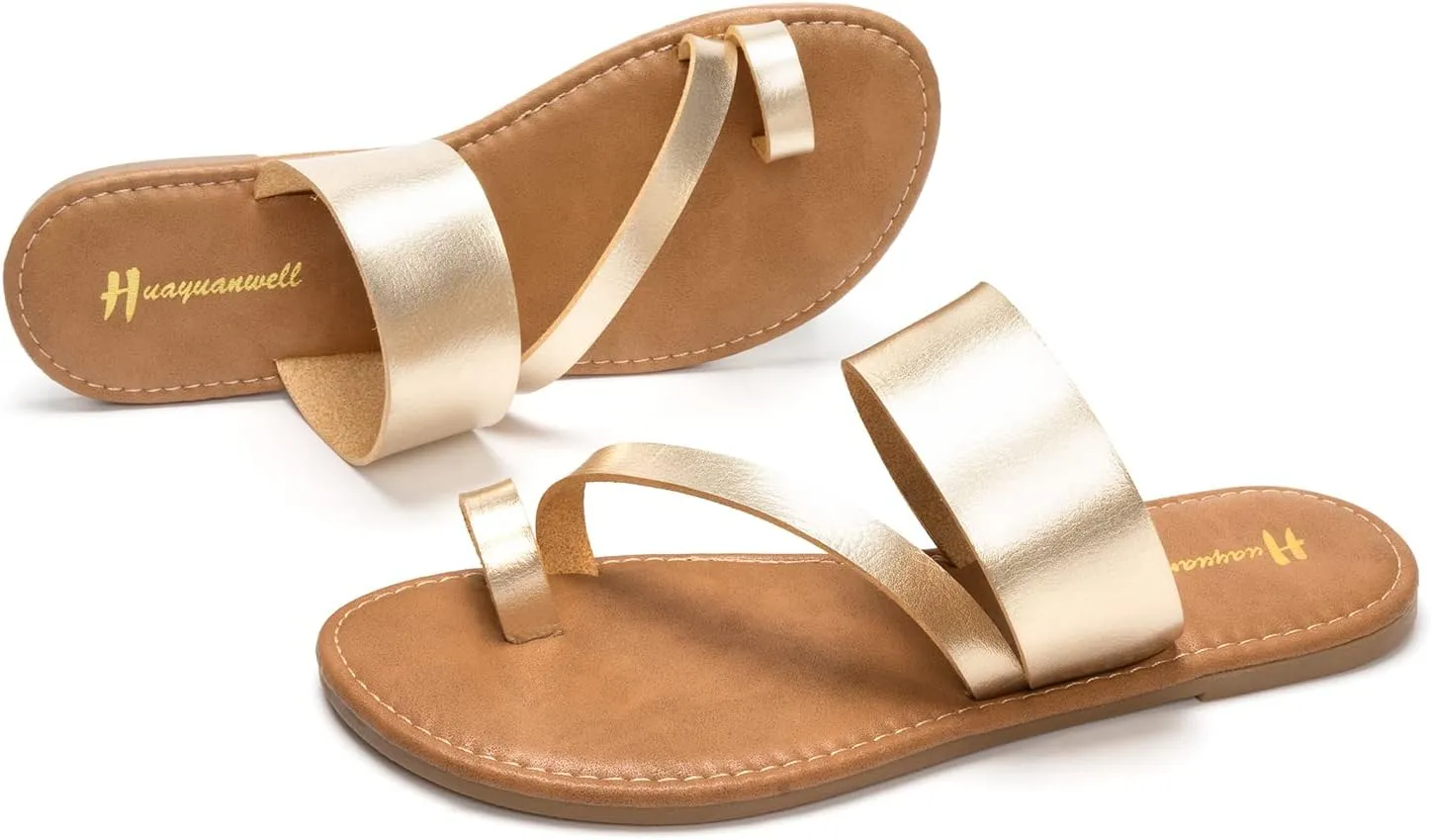 Women's Slide Sandals Slip On Flat Flip Flop Thong Casual Summer