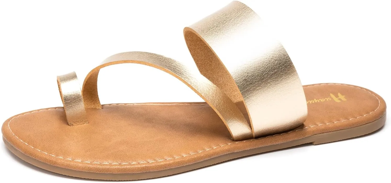 Women's Slide Sandals Slip On Flat Flip Flop Thong Casual Summer