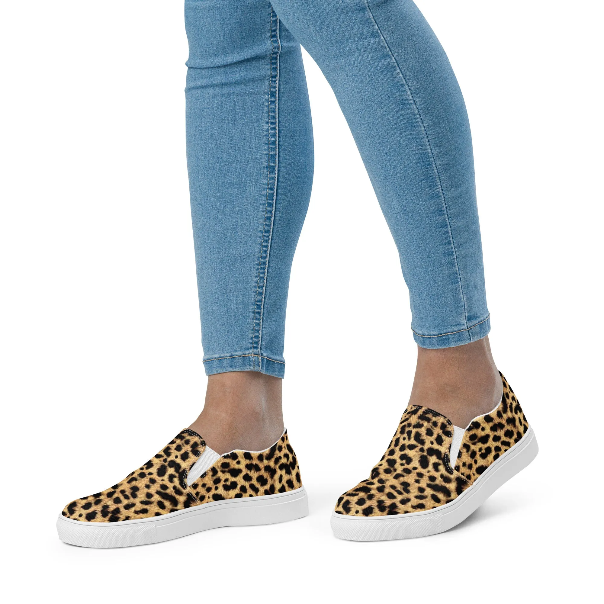 Women’s slip-on canvas shoes - Leopard SG003