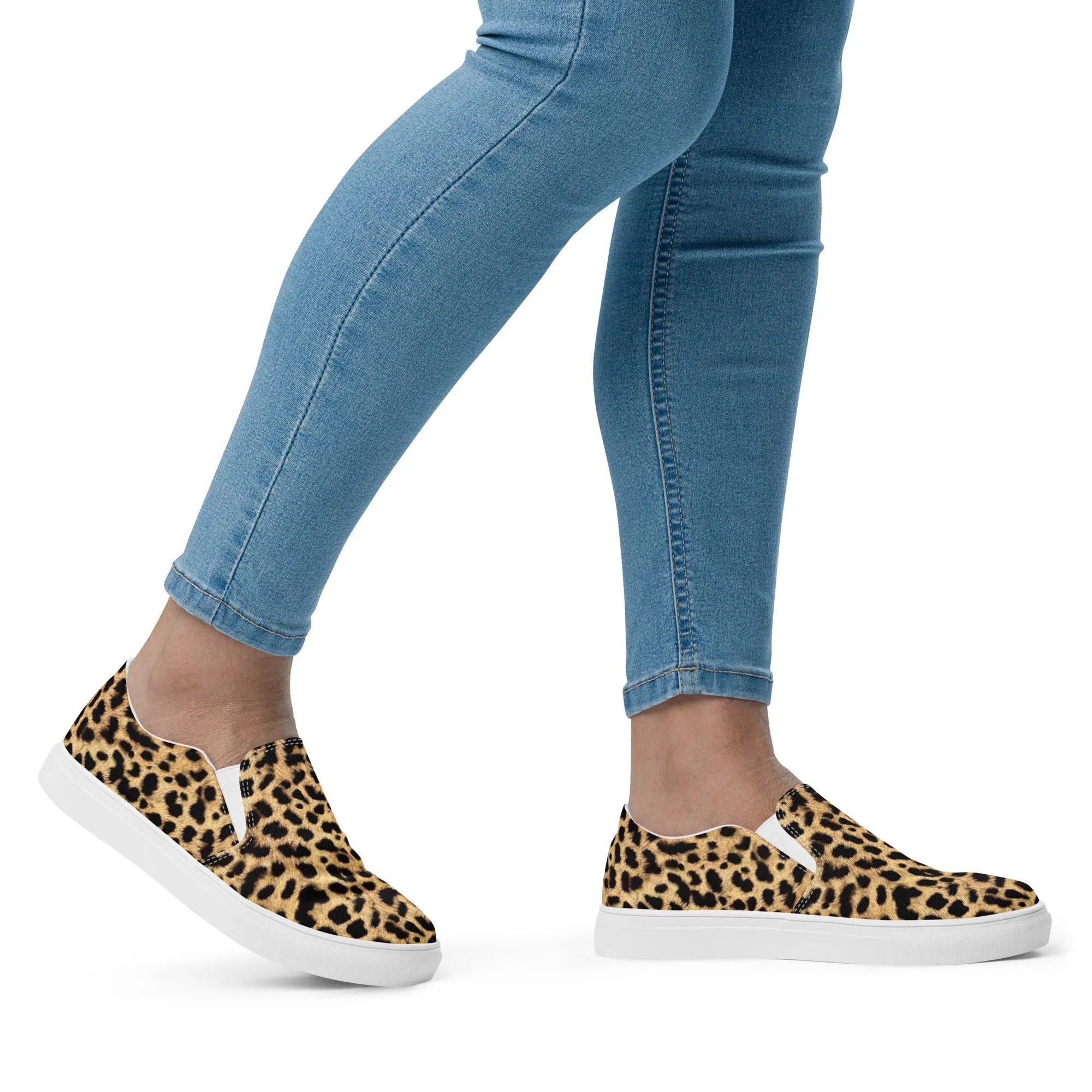 Women’s slip-on canvas shoes - Leopard SG003