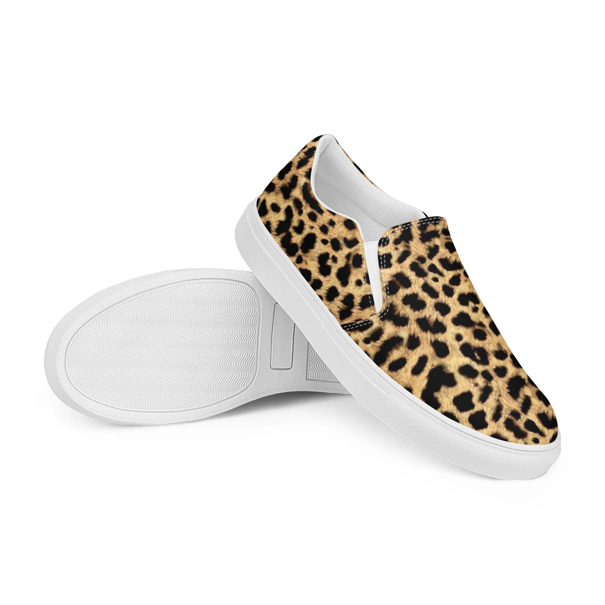 Women’s slip-on canvas shoes - Leopard SG003