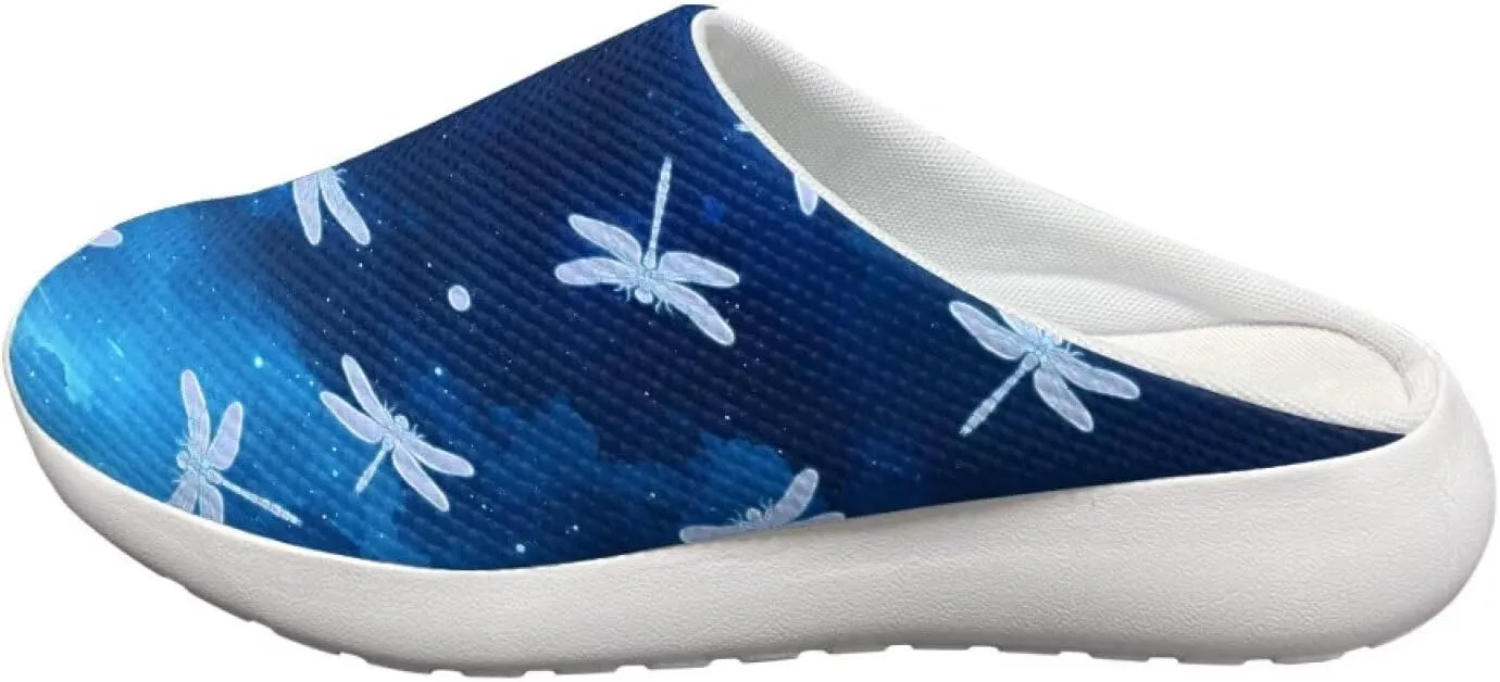 Womens Slip on Garden Clogs Shoes Casual Home Slippers Lightweight Soft Sneakers with Arch Support Size 5.5-13.5 White Sole