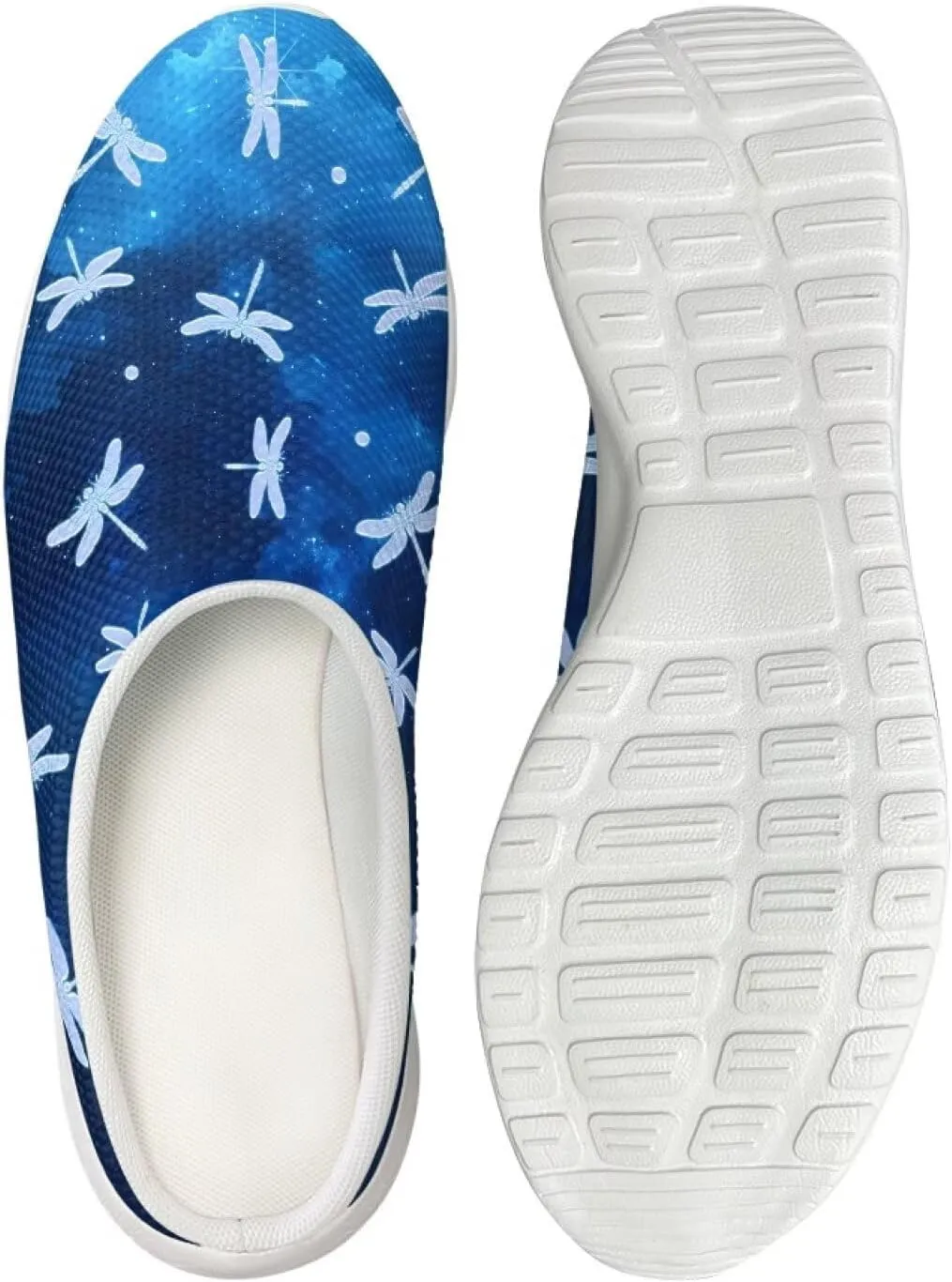 Womens Slip on Garden Clogs Shoes Casual Home Slippers Lightweight Soft Sneakers with Arch Support Size 5.5-13.5 White Sole