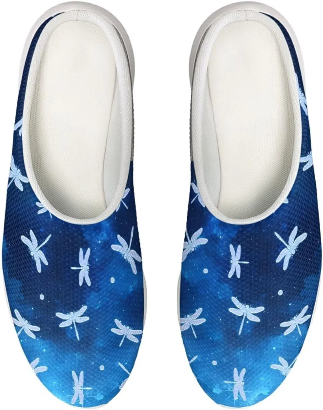 Womens Slip on Garden Clogs Shoes Casual Home Slippers Lightweight Soft Sneakers with Arch Support Size 5.5-13.5 White Sole