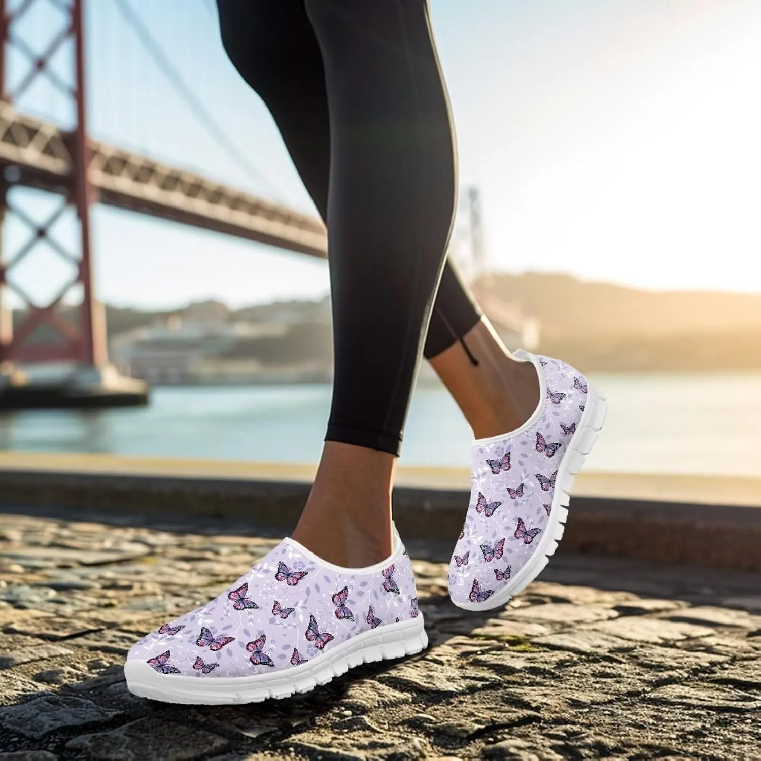 Women's Slip On Loafers Soft Comfort Causal Walking Shoes Low Top Non Slip Outdoor Sports Running Sneakers US 5.5-11.5