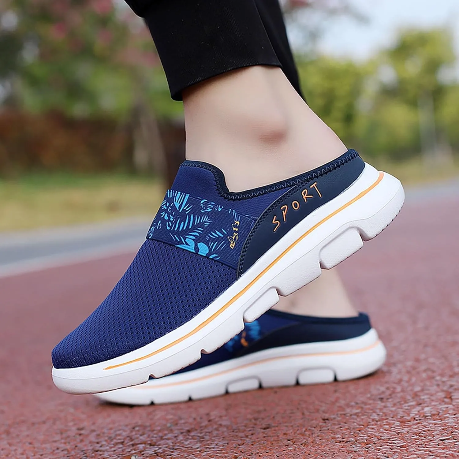 Women's Slip-on Mule Sneakers Lightweight Womens Running Shoes Casual Casual Shoes Trendy Women's Fashion Sneakers Brown Tennis Shoe Casual Loafers
