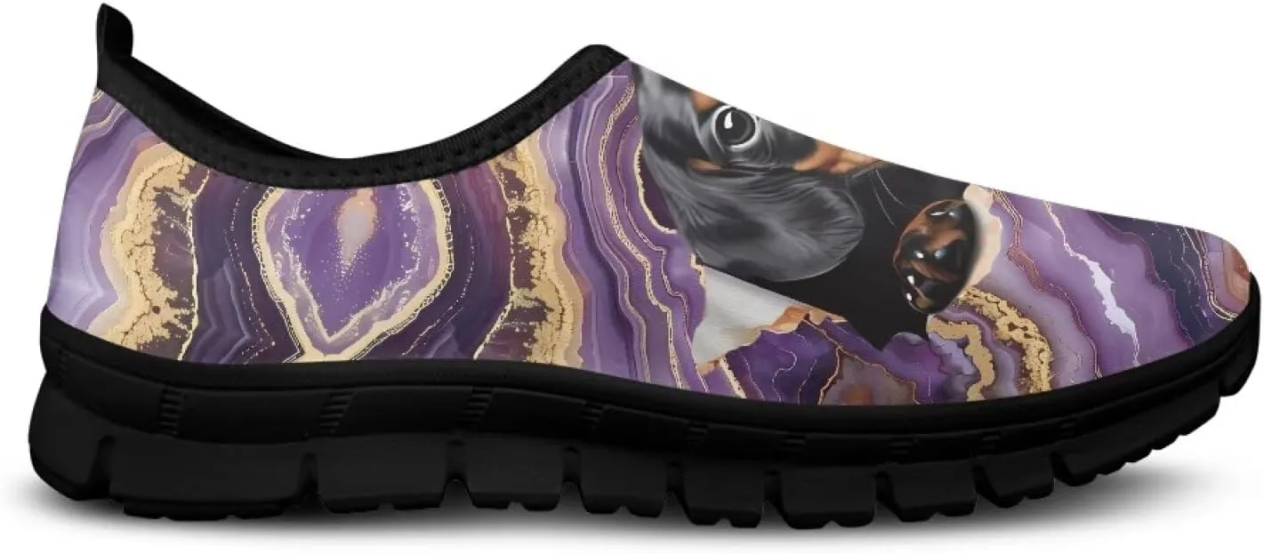 Womens Slip On Walking Shoes Non Slip Breathable Gym Sneakers Lightweight Loafers for Camping Jogging