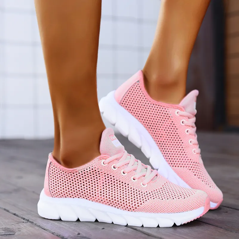 Womens Slip On Walking Shoes Non Slip Running Shoes Breathable Lightweight Gym Sneakers