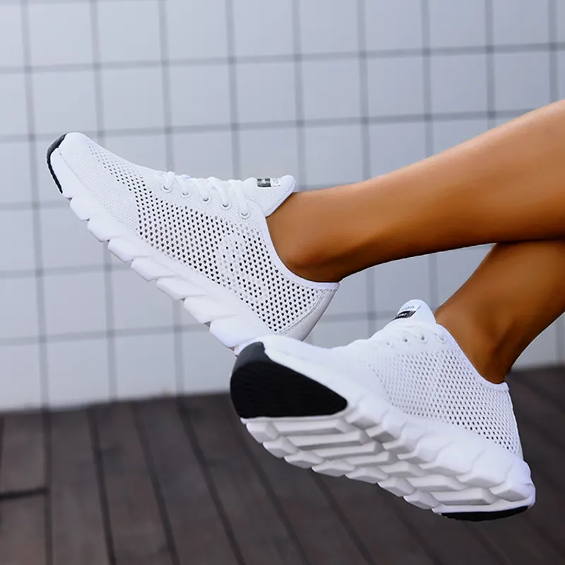 Womens Slip On Walking Shoes Non Slip Running Shoes Breathable Lightweight Gym Sneakers