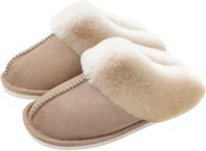 Women's Slippers Soft Plush Winter Warm House Shoes Slip on Memory Foam Fluffy Fur Slippers