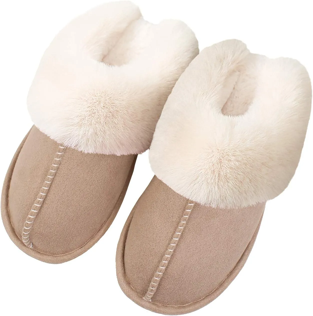 Women's Slippers Soft Plush Winter Warm House Shoes Slip on Memory Foam Fluffy Fur Slippers