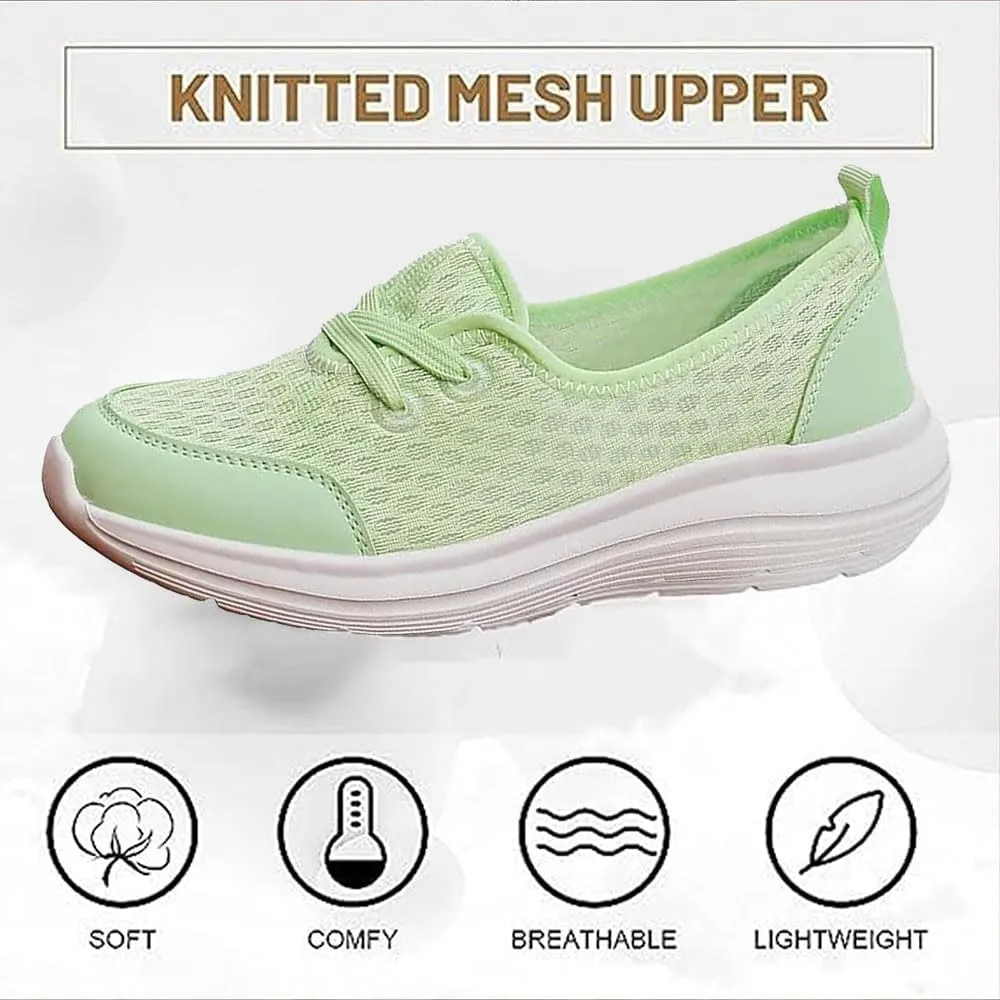 Women's Soft Sole Mesh Comfort Orthopedic Shoes, 2024 New Low-top Women Arch Support Walking Shoes, Casual Slip-on Shoes