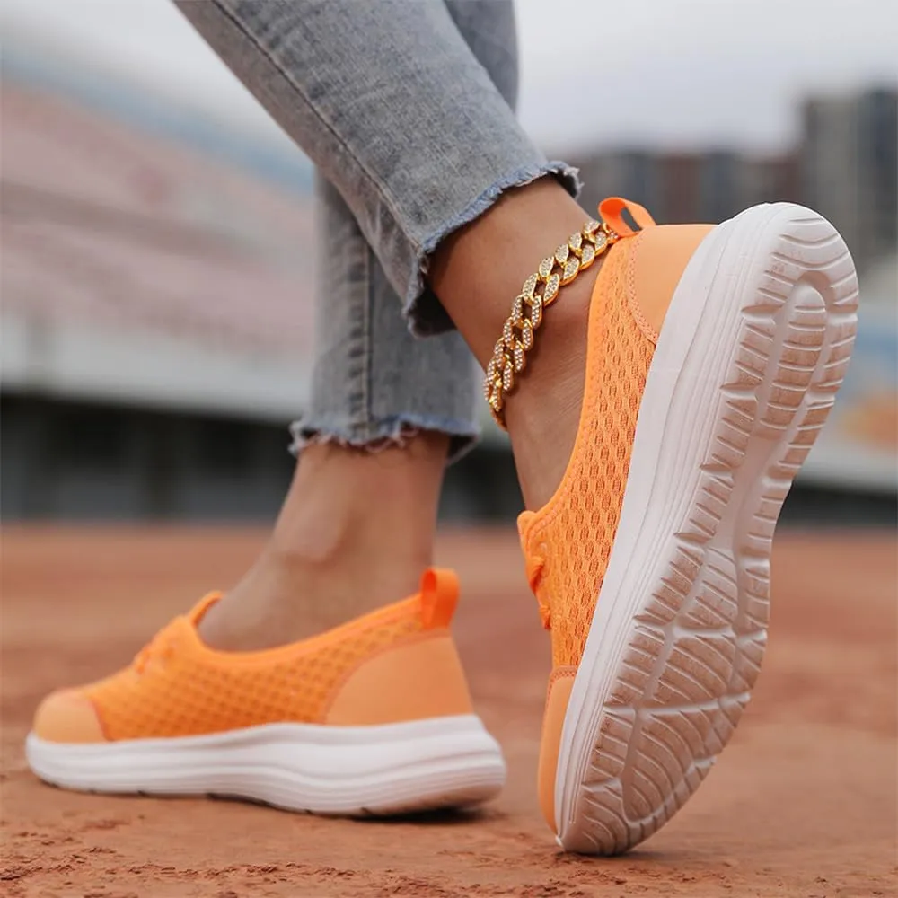 Women's Soft Sole Mesh Comfort Orthopedic Shoes, Slip-On Comfort Sneakers with Arch Support