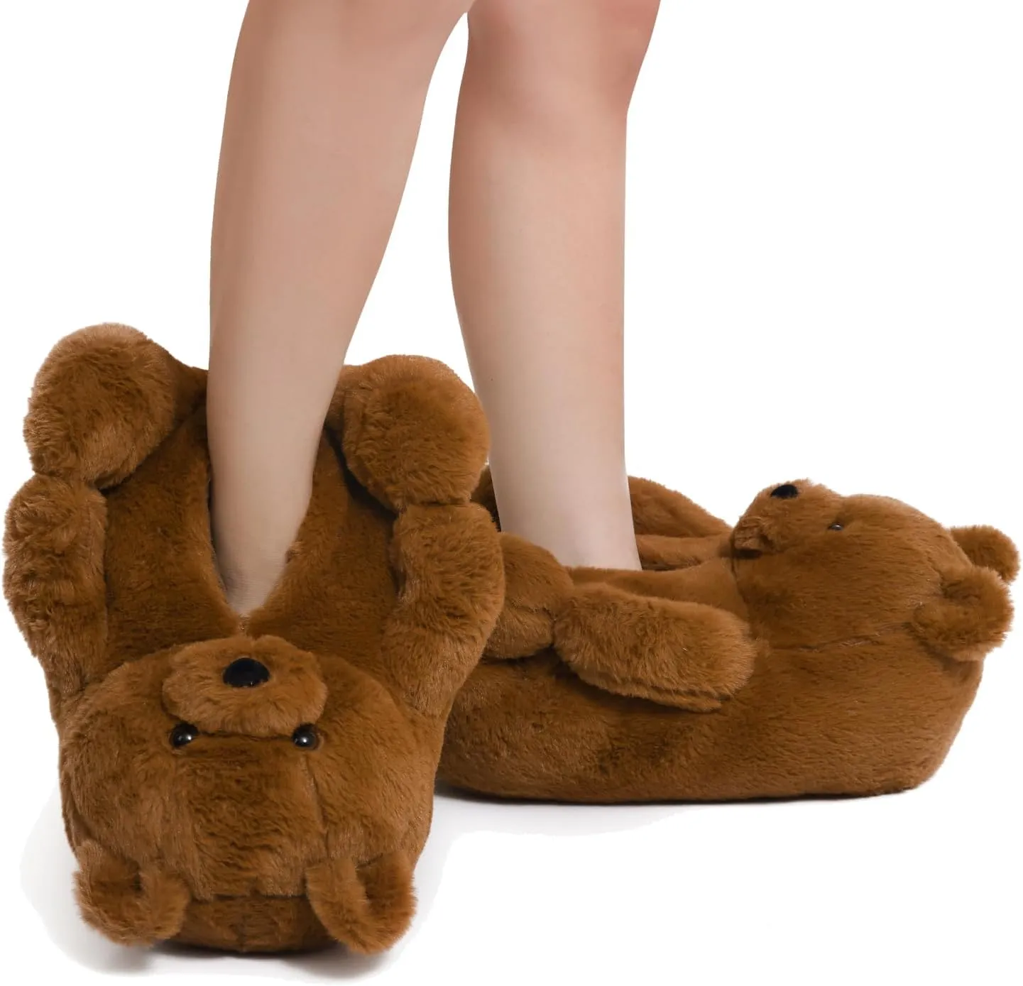 Women's Teddy Bear Slippers Mom Gift Slippers Cozy Women Fuzzy Indoor House Shoes Fun Costume for Adults Cute Animal Slides for Women Her Birthday Valentine's Gift Ideas