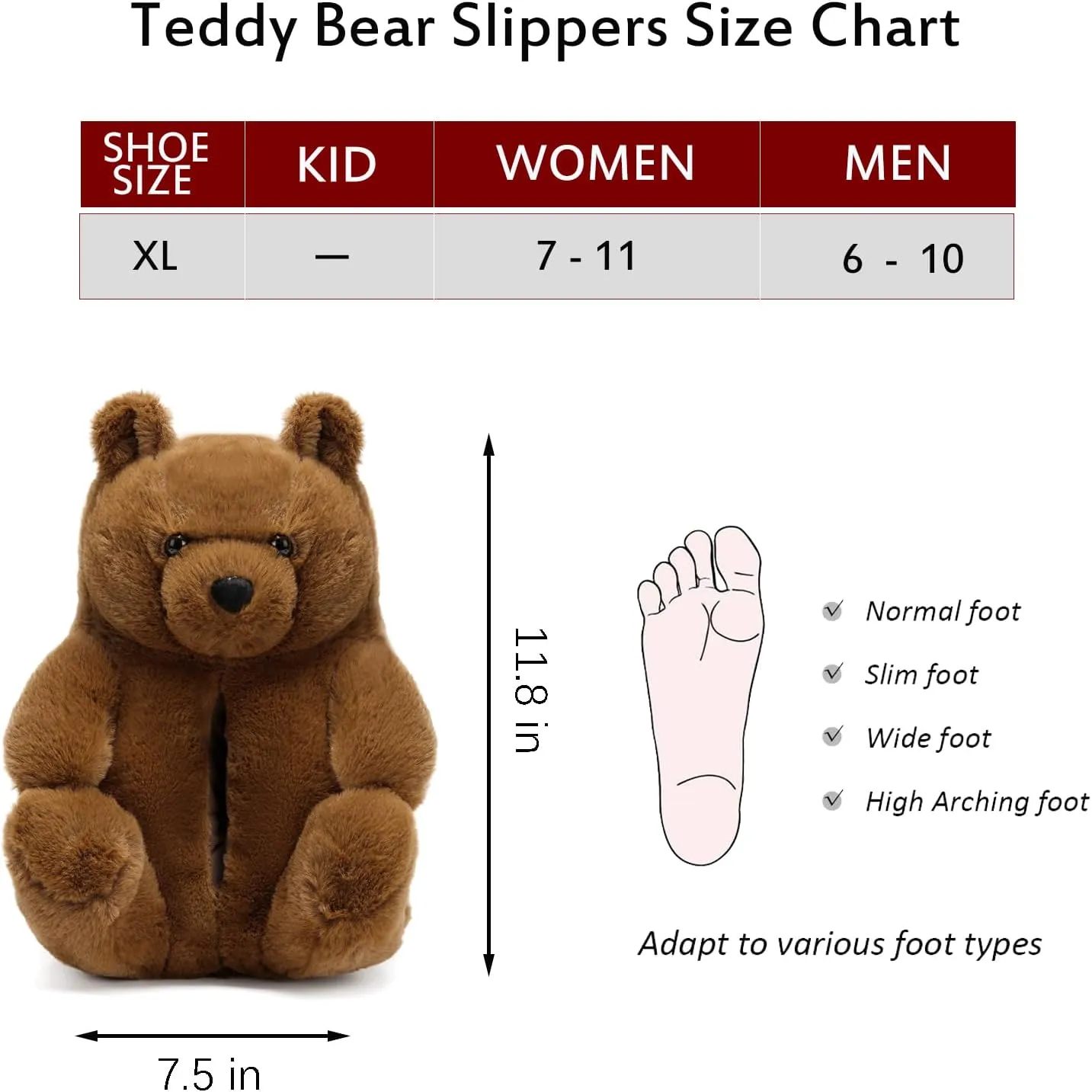 Women's Teddy Bear Slippers Mom Gift Slippers Cozy Women Fuzzy Indoor House Shoes Fun Costume for Adults Cute Animal Slides for Women Her Birthday Valentine's Gift Ideas