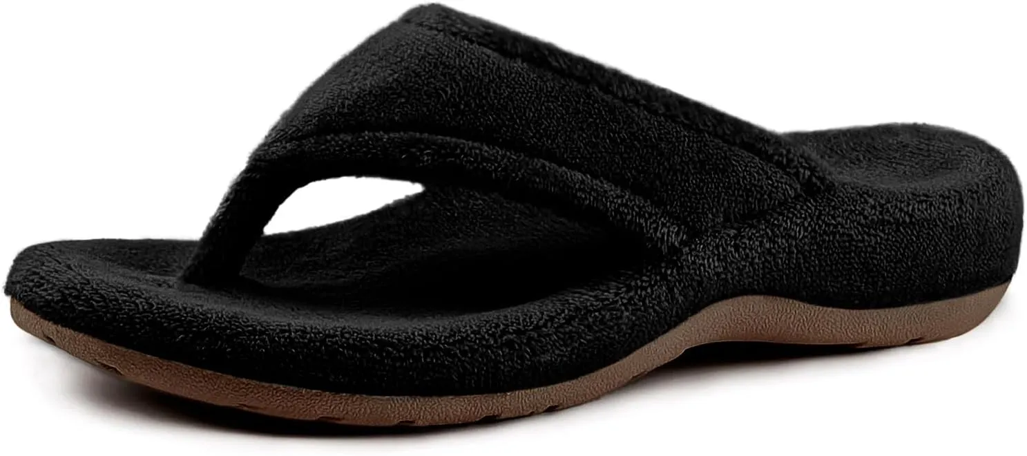 Women's Thong Spa Slippers with Arch Support Flip Flop House Slippers for Women Indoor and Outdoor