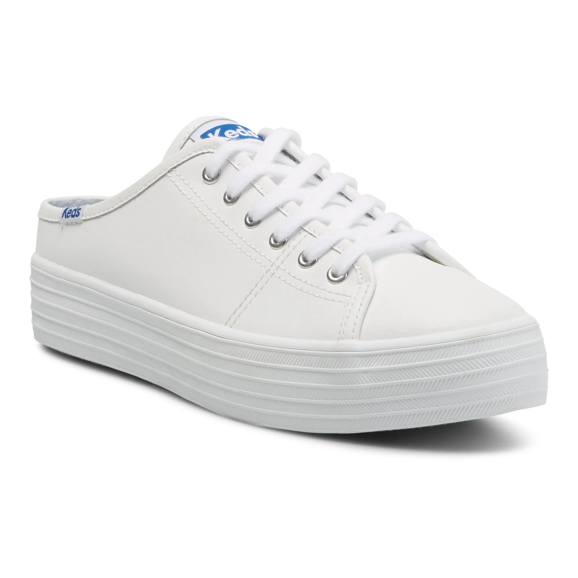 Women's Triple Kick Mule Leather White
