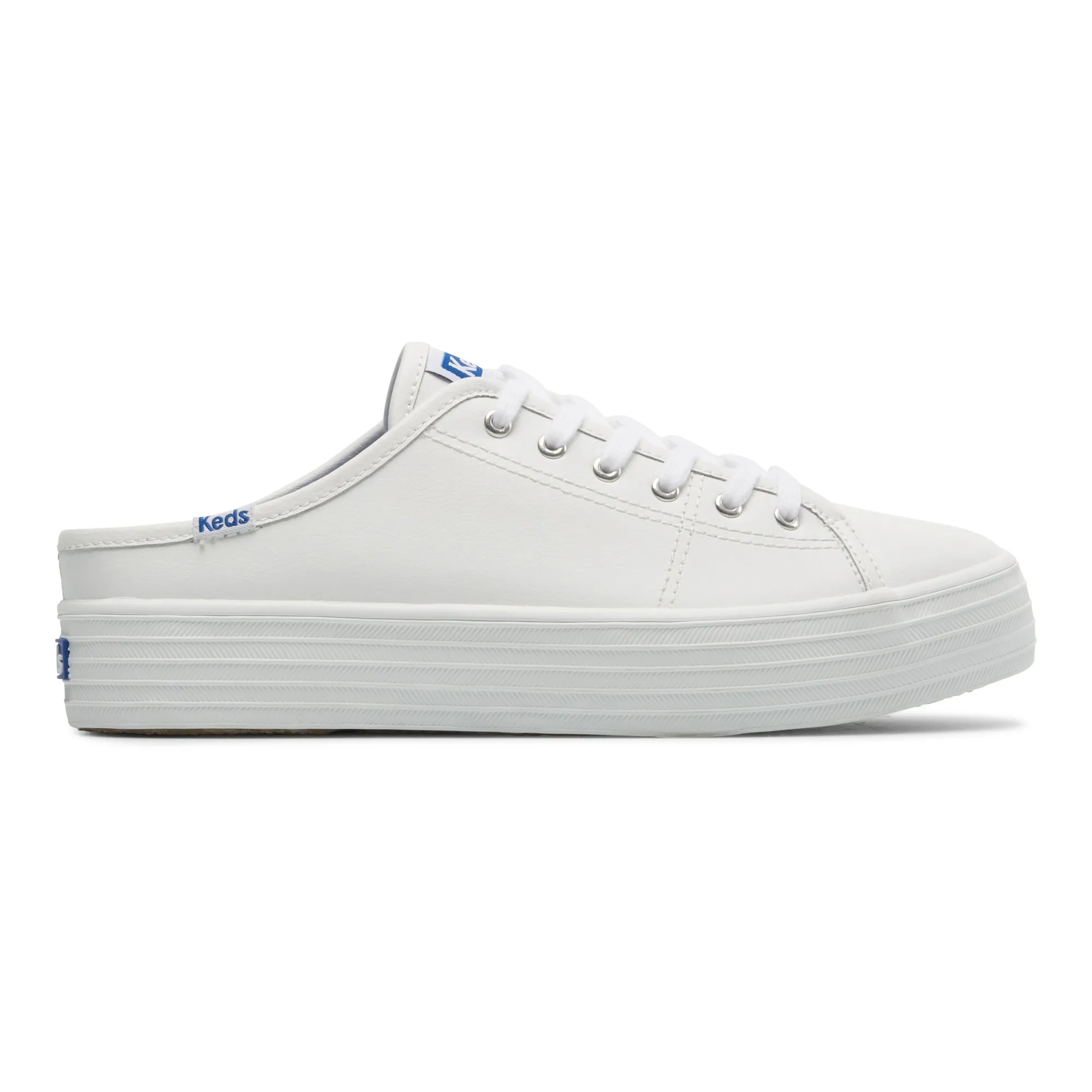 Women's Triple Kick Mule Leather White