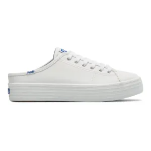 Women's Triple Kick Mule Leather White