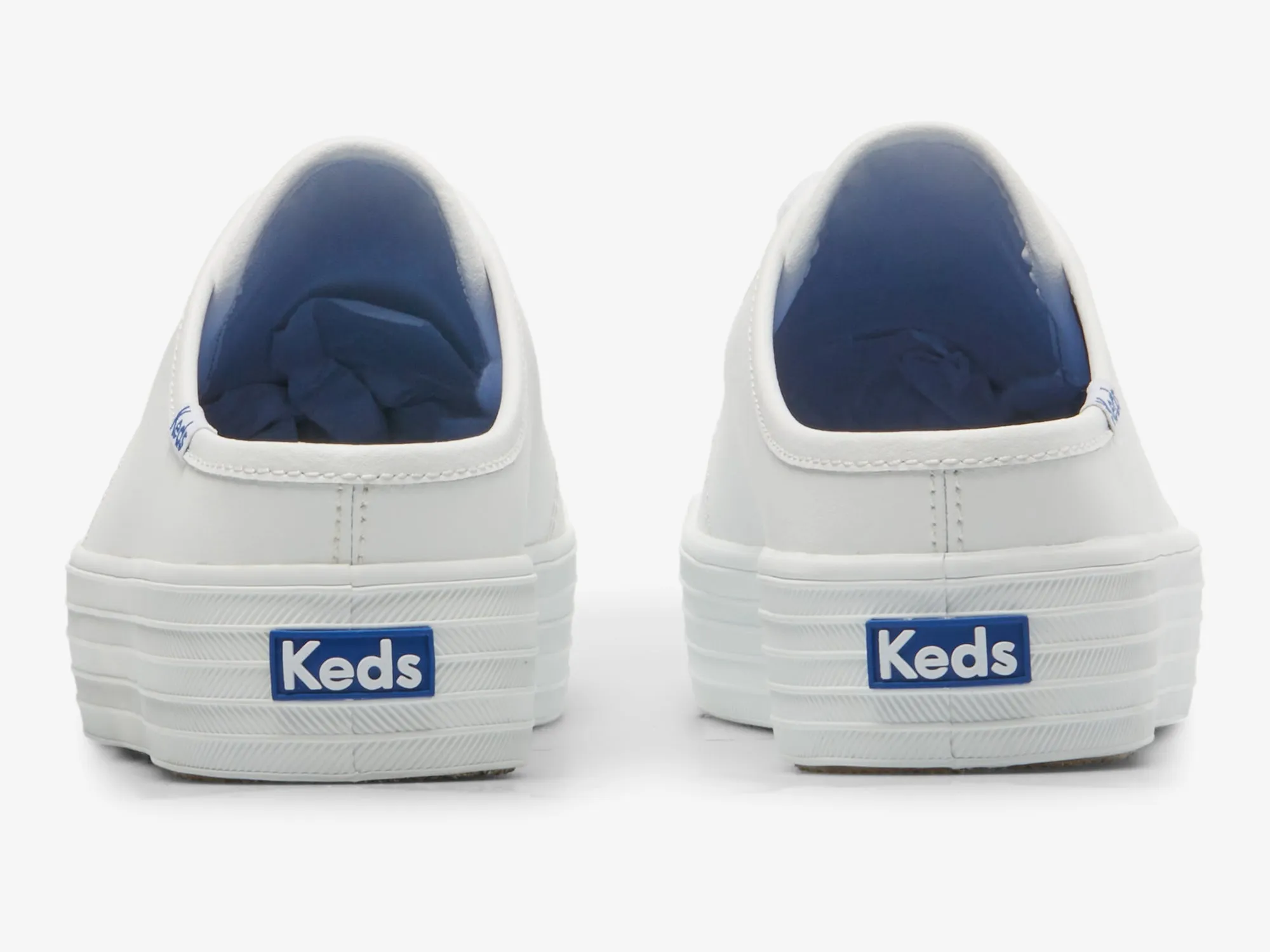 Women's Triple Kick Mule Leather White