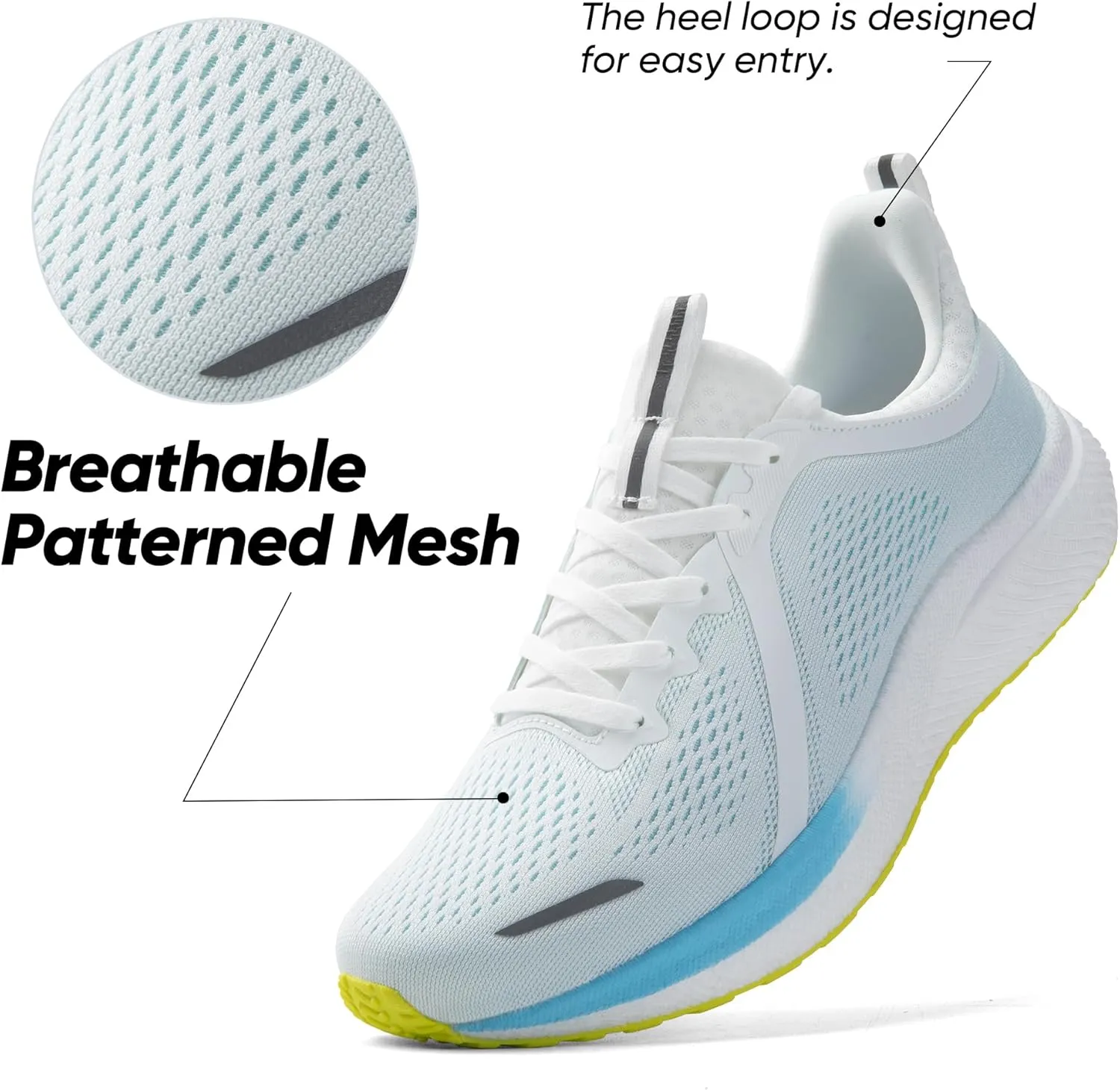 Women's Walking Shoes Slip On Non Slip Running Tennis Breathable Lightweight Comfortable Athletic Gym Workout Sneakers