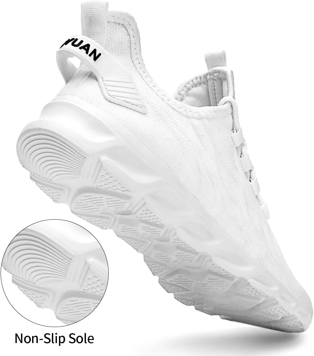 Womens Walking Shoes Slip On Sneakers Tennis Shoes Running Sport Workout Gym Shoes Athletic Non Slip Lightweight Breathable Fashion Casual Shoes for Travel Work