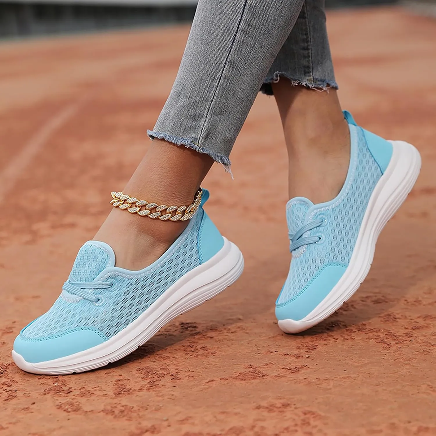 Womens Walking Shoes Walking Sneakers Comfort Mesh Breathable Casual Fashion Gym Lightweight Tennis Sport
