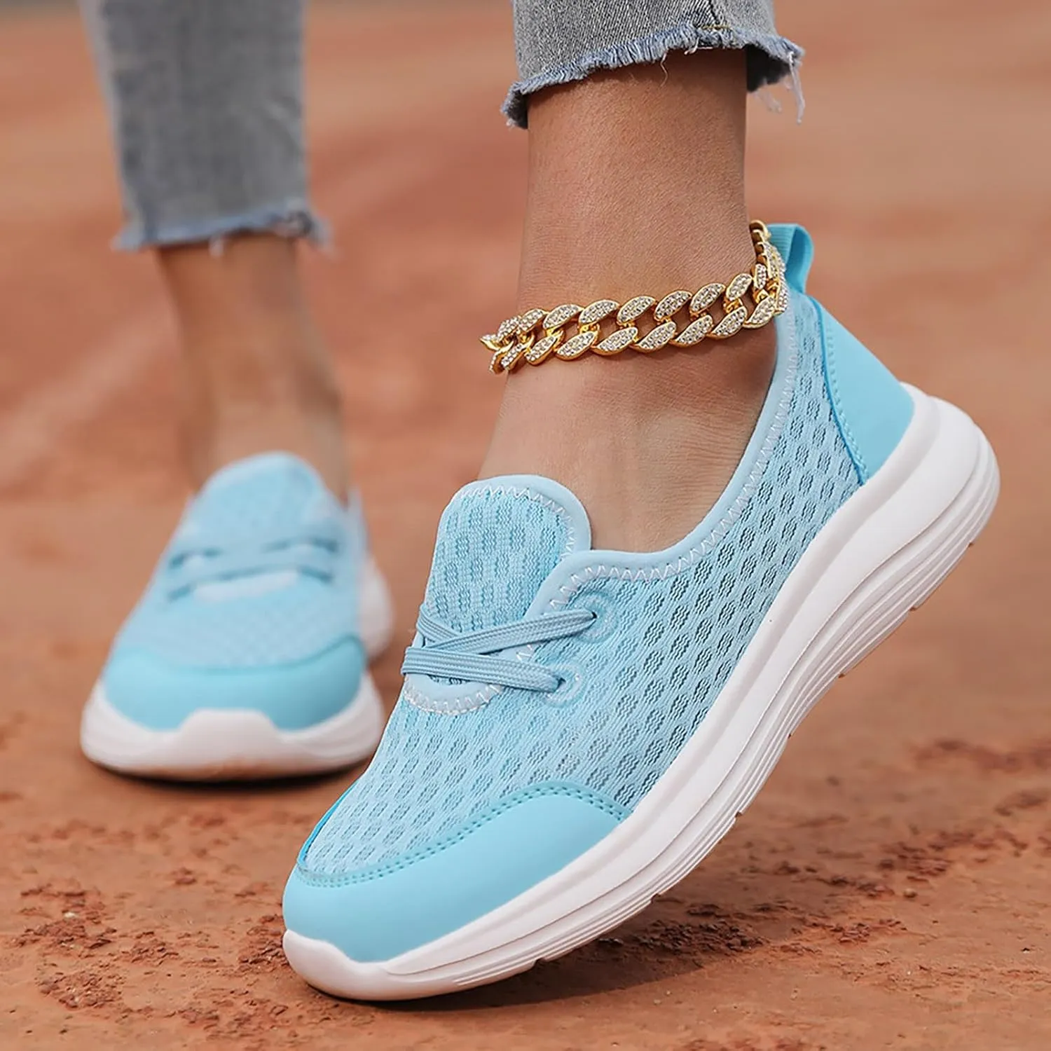 Womens Walking Shoes Walking Sneakers Comfort Mesh Breathable Casual Fashion Gym Lightweight Tennis Sport