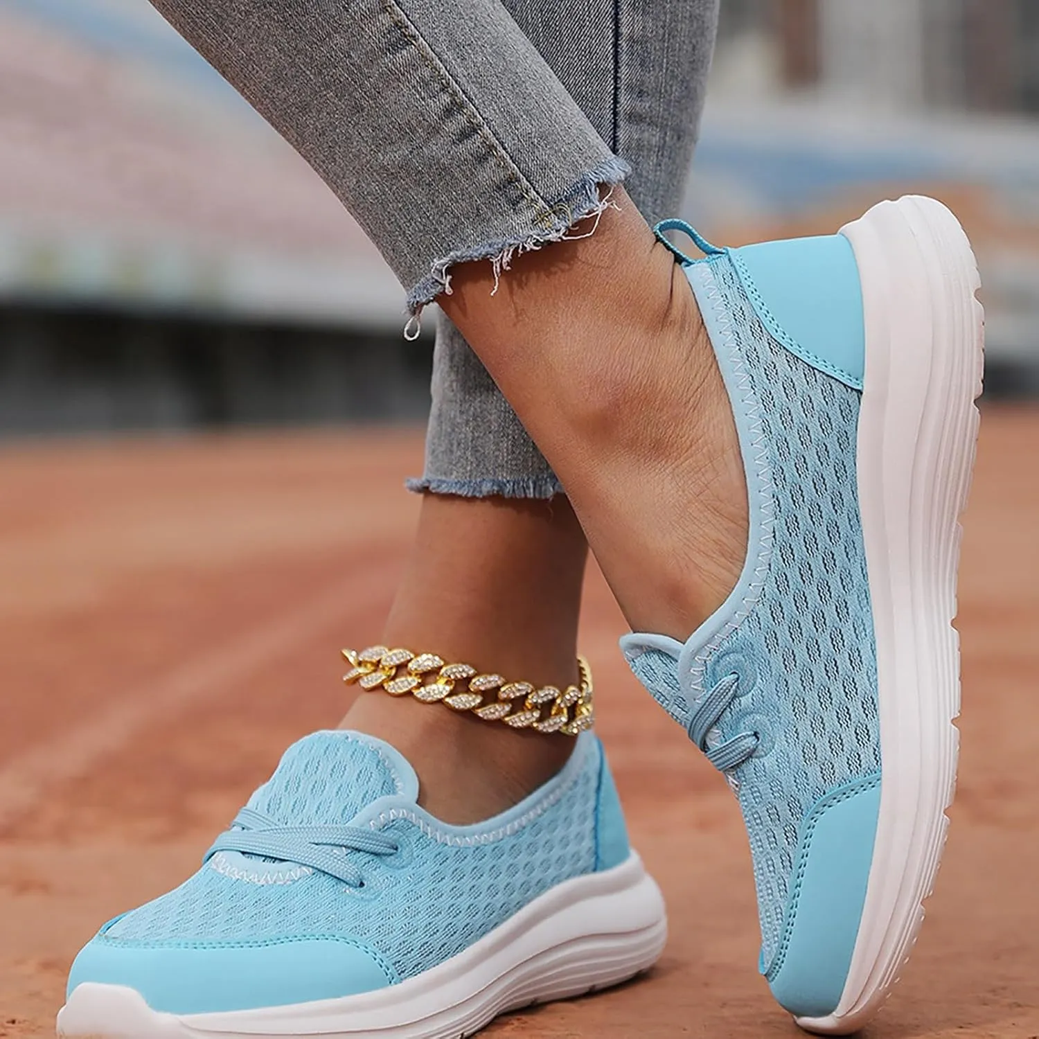 Womens Walking Shoes Walking Sneakers Comfort Mesh Breathable Casual Fashion Gym Lightweight Tennis Sport
