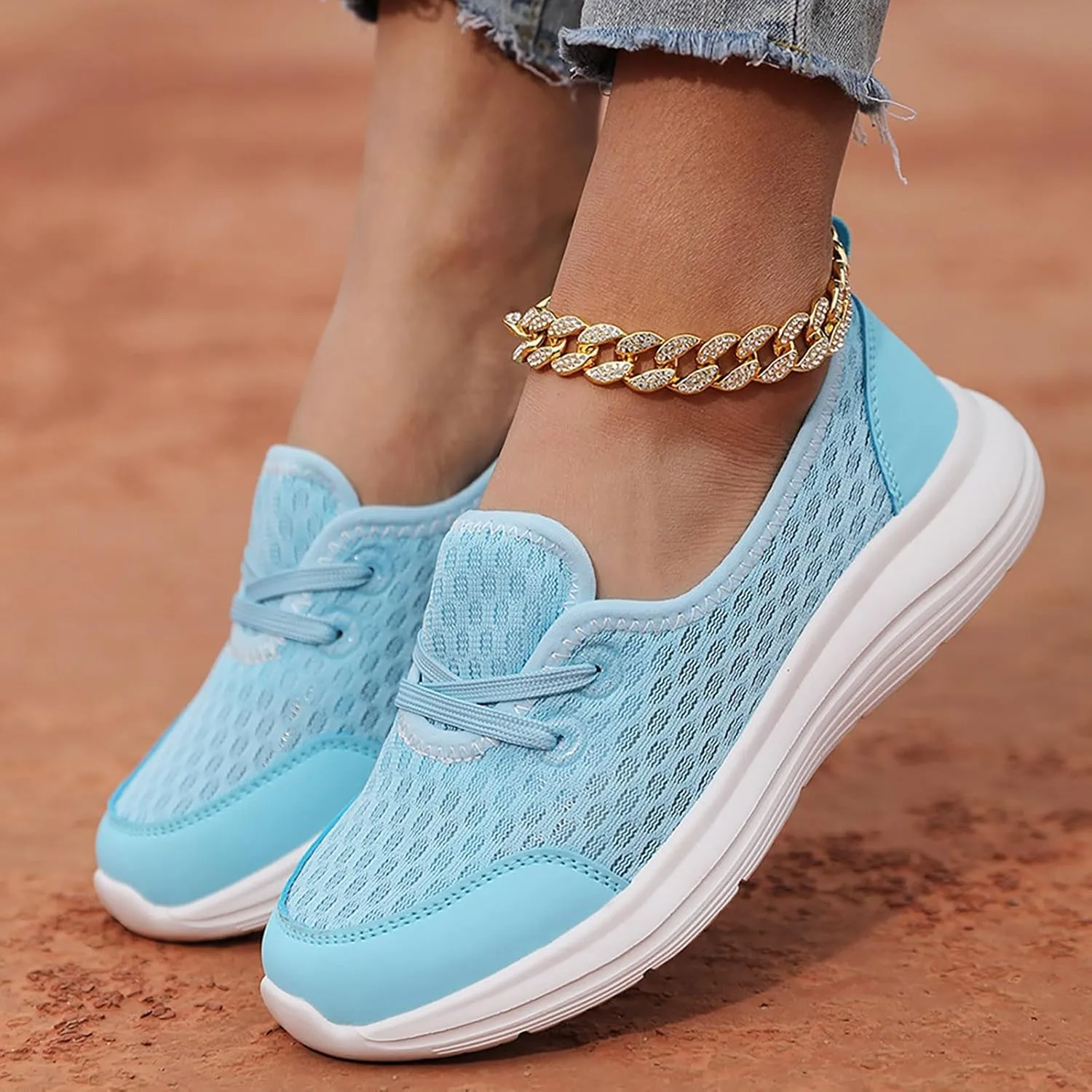 Womens Walking Shoes Walking Sneakers Comfort Mesh Breathable Casual Fashion Gym Lightweight Tennis Sport