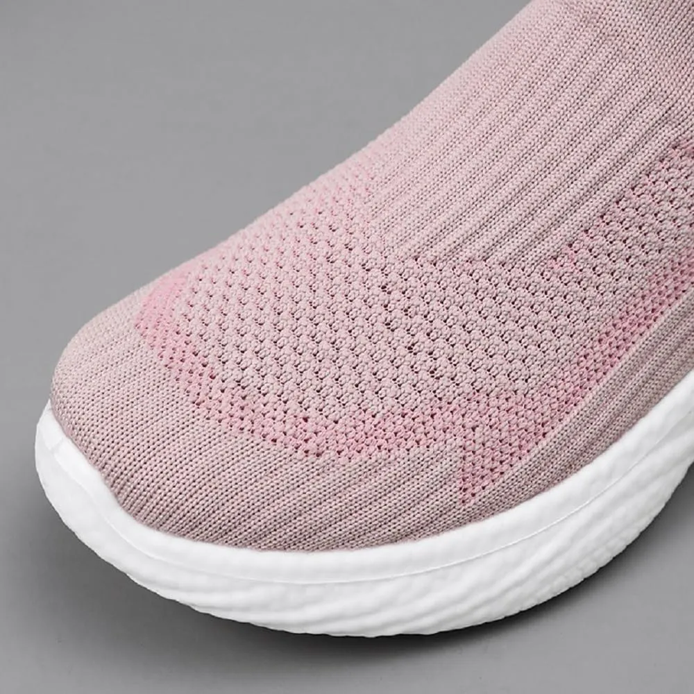 Women's Walking Shoes with Breathable Fabric Casual Soft Sole Lightweight Slip-On