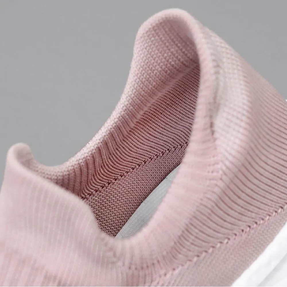 Women's Walking Shoes with Breathable Fabric Casual Soft Sole Lightweight Slip-On