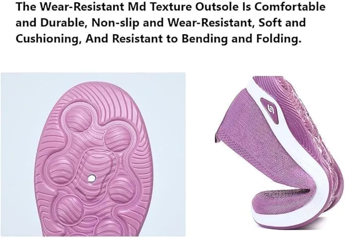 Women's Woven Orthopedic Breathable Soft Walking Shoes Slip-on Diabetic Hands Free Foam Shoes Wide Width with Arch Support Comfort Non Slip Work Sneakers Loafers