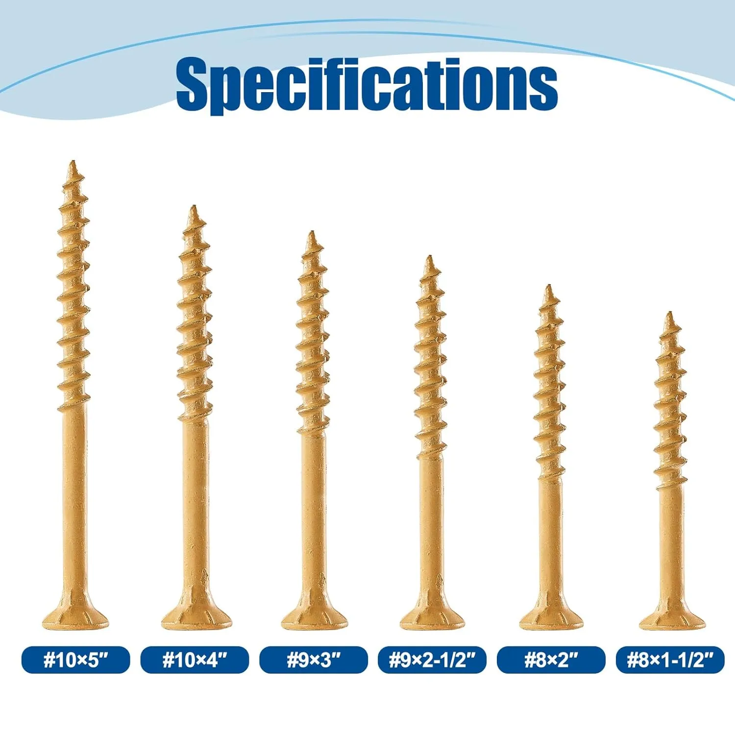 Wood Screws #8×2", 300 Pcs, Deck Screws, Rust Resistant, Exterior Epoxy Coated, Outdoor Decking Screws, Torx/Star Drive Head Deck Screw, 2 Pcs T25 Star Bit Included, Tan