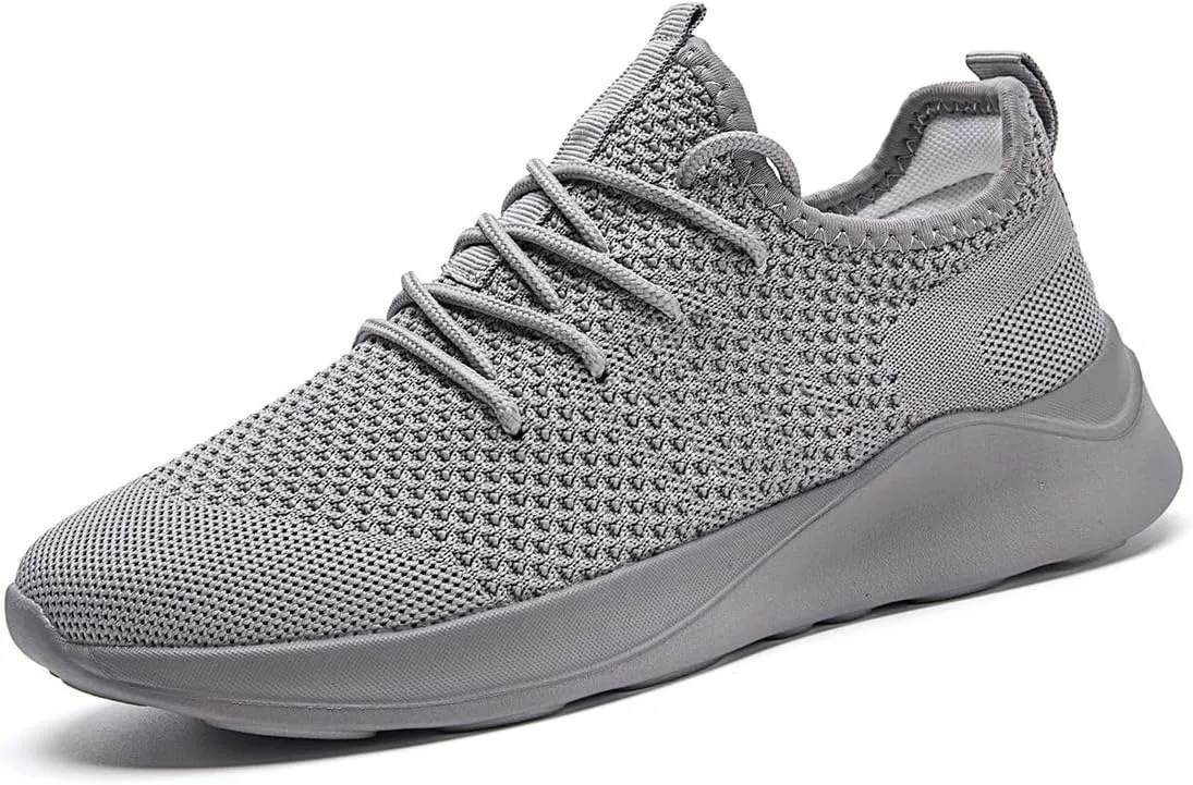 WYGRQBN Mens Walking Shoes Lightweight Breathable Slip On Running Shoes Gym Workout Tennis Fashion Sneakers