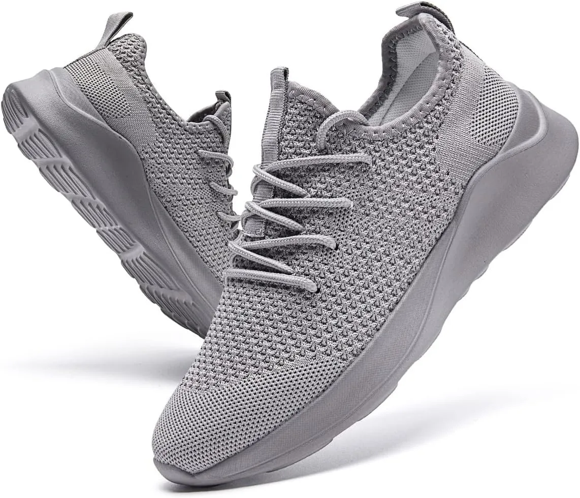 WYGRQBN Mens Walking Shoes Lightweight Breathable Slip On Running Shoes Gym Workout Tennis Fashion Sneakers