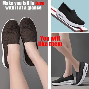 XIRUJNFD Women's Orthopedic Sneakers, Air Cushion Slip On Shoes, Mesh Orthopedic Sneakers