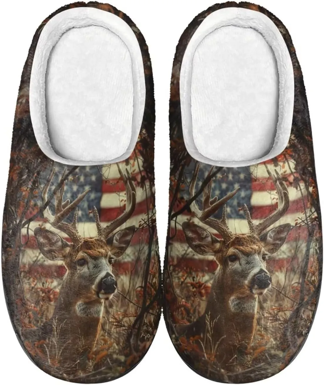 Xpyiqun Slippers Women Men Slip On House Shoes Fuzzy Warm Winter Slippers Size 4-12